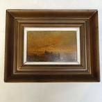 schilderij Sloep in de branding, Antiek en Kunst, Ophalen of Verzenden