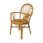 Vintage Rotan Stoel Fauteuil Boho Design Jaren 70, Antiek en Kunst, Ophalen