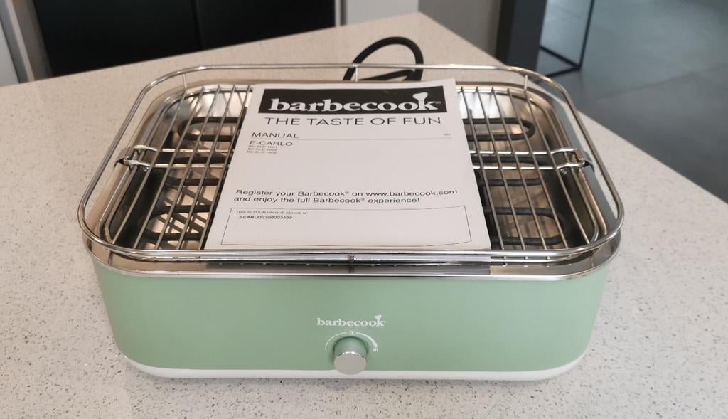 Barbecook E-Carlo gril de table électrique, Elektronische apparatuur, Grillplaten, Zo goed als nieuw, Tafelgrill, Vaatwasmachinebestendig