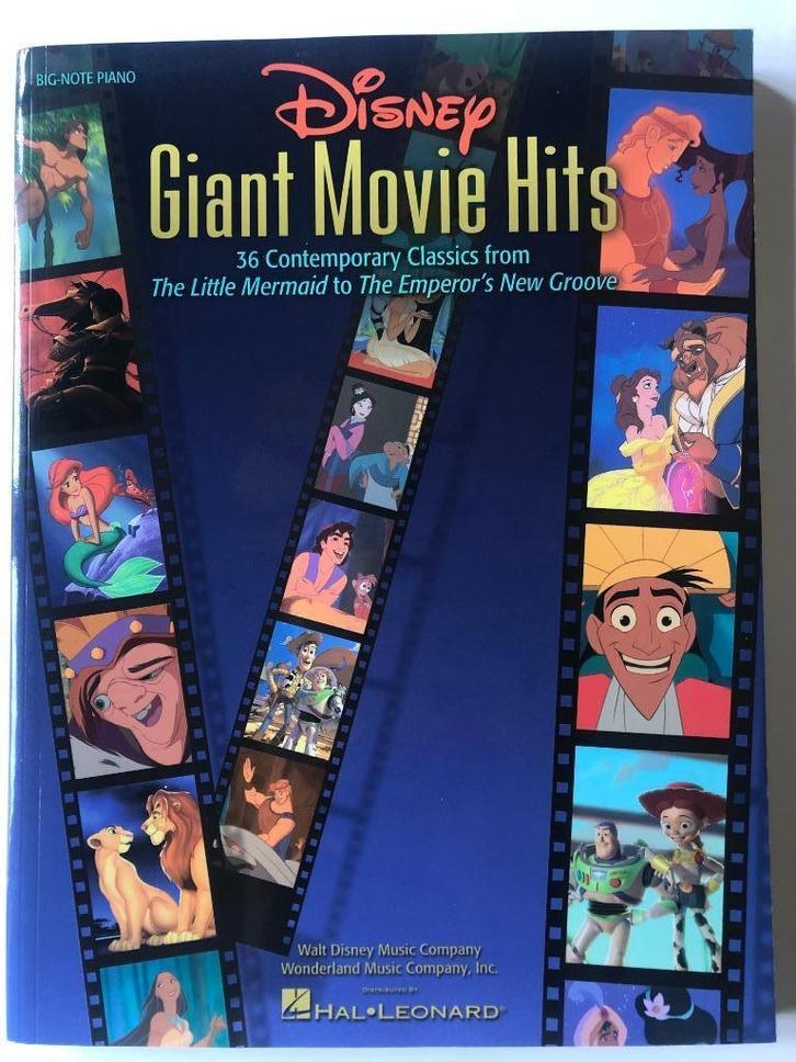 Muziekboek: Giant Movies Hits Disney), Boeken, Kinderboeken | Jeugd | onder 10 jaar, Zo goed als nieuw, Non-fictie, Ophalen of Verzenden