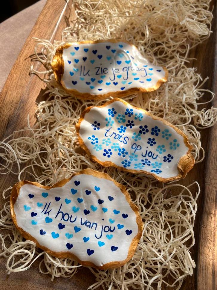 Handbeschilderde Schelp Geschenk-Schelp🩵, Diversen, Overige Diversen, Nieuw, Ophalen of Verzenden