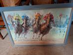 Schilderij paardenrace, Ophalen, Zo goed als nieuw, Schilderij