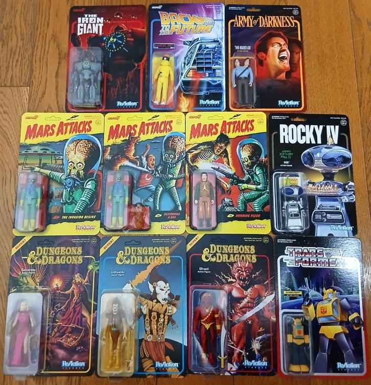Reaction Action Figure LOT: Mars Attacks, Dungeons & Dragons, Verzamelen, Poppetjes en Figuurtjes, Nieuw, Ophalen of Verzenden