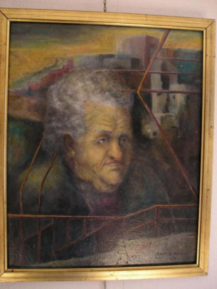 Beklemt in Ouderdom van Anne B . Kwadijk, Antiek en Kunst, Kunst | Schilderijen | Abstract, Ophalen of Verzenden