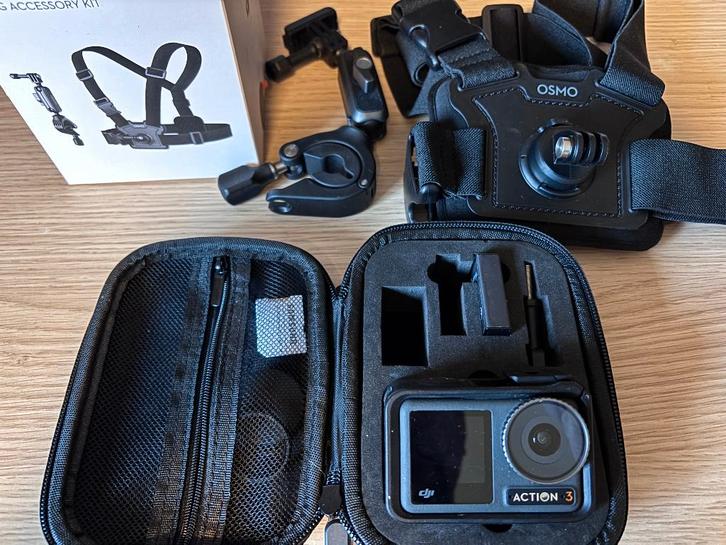 DJI Osmo Action 3 met accessoires, TV, Hi-fi & Vidéo, Caméras action, Comme neuf, Autres marques, Enlèvement