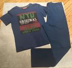 H&M en JBC T152/164 set in blauw (broek en t-shirt., Ophalen of Verzenden, Zo goed als nieuw, Broek