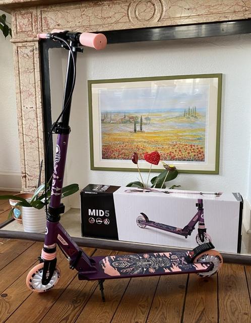 Trottinette Enfant Violette Oxelo MID 5 avec frein au guidon, Vélos & Vélomoteurs, Trottinettes, Comme neuf, Step simple