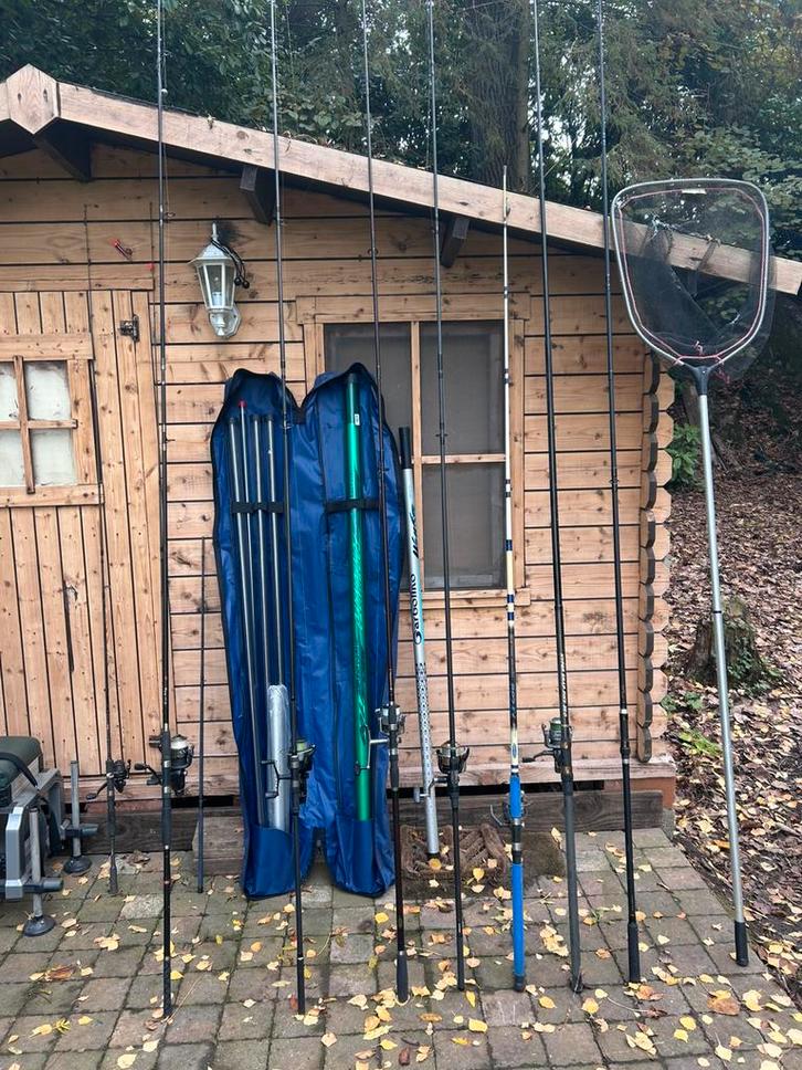 Visgerief te koop wegens stopzetting hobby, Watersport en Boten, Hengelsport | Witvissen, Zo goed als nieuw, Ophalen