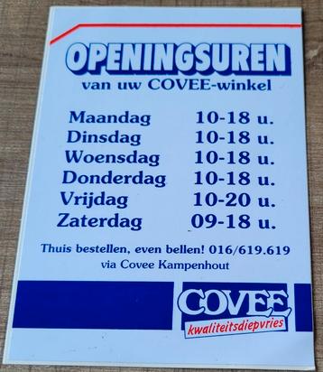 Reclamesticker - supermarkt Covee, Enlèvement ou Envoi, Comme neuf, Magasin ou Supermarché