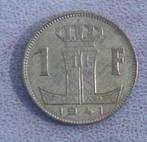 1941 Pièce 1 franc occupation, Postzegels en Munten, Munten | België, Ophalen of Verzenden, Metaal, Losse munt