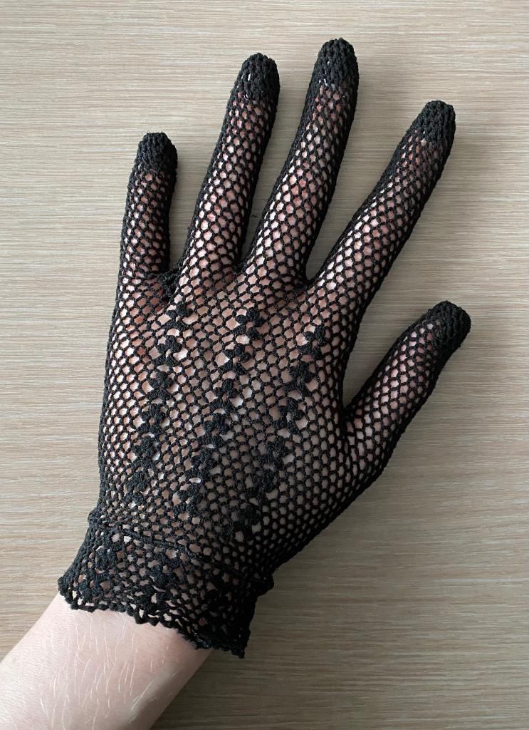 Zwarte vintage nethandschoenen - NIEUW, Envoi, Neuf, Gants