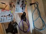 Kettebel, dumbell set. + springtouw, gewichtshandschoenen.., Sport en Fitness, Fitnessmaterialen, Ophalen, Gebruikt