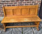 Vintage houten bank uit TV Serie De Rechtbank, Antiek en Kunst, Ophalen