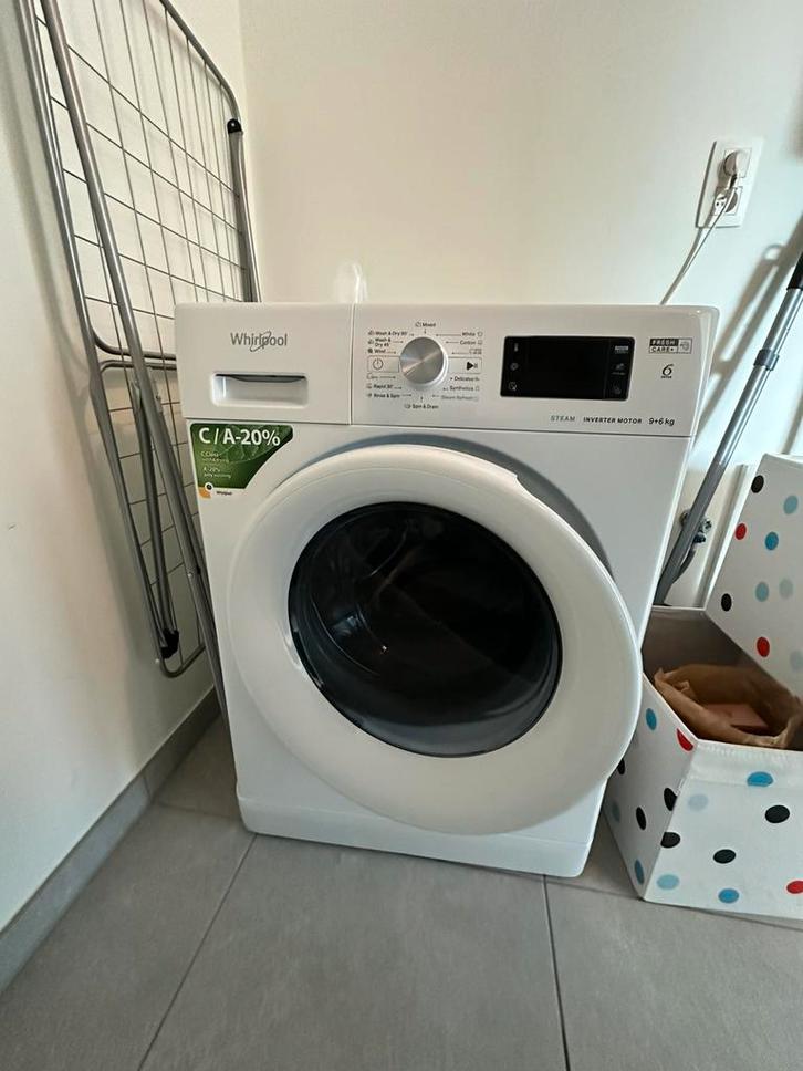 Whirlpool Wasmachine & Droogkast Slechts, 5 maanden oud!, Electroménager, Lave-linge, Comme neuf, Enlèvement