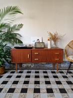 Vintage midcentury dressoir | platenspeler meubel | kast, Ophalen, 100 tot 150 cm, Teakhout, Vintage midcentury