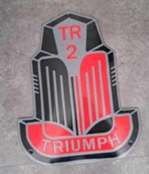 Triumph TR2 emaille bord garage showroom decoratie borden, Collections, Marques & Objets publicitaires, Comme neuf, Panneau publicitaire