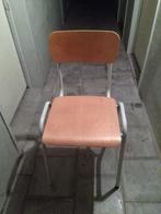 Vintage Schoolstoel, Vijf, Zes of meer stoelen, Vintage Retro, Metaal, Bruin