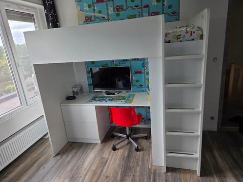 IKEA BED + BUREAU - 2 in 1, Huis en Inrichting, Slaapkamer | Bedden, Gebruikt, Eenpersoons, Ophalen