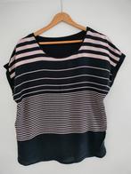 Mooie T-shirt blauw met zacht roze. Medium/Large, Ophalen of Verzenden, Zo goed als nieuw, Blauw