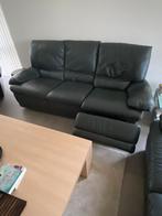 Donker grijs lederen salon “NATUZZI “, Huis en Inrichting, Ophalen, Leer