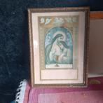 vintage kader Jezus en Maria, Antiek en Kunst, Ophalen