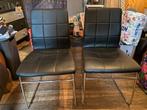 Lot de 2 chaises en simili cuir, Maison & Meubles, Comme neuf, Noir, Cuir