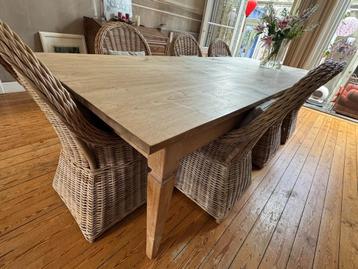 Grande table familiale en teck, Teck, Comme neuf, 100 à 150 cm, Enlèvement