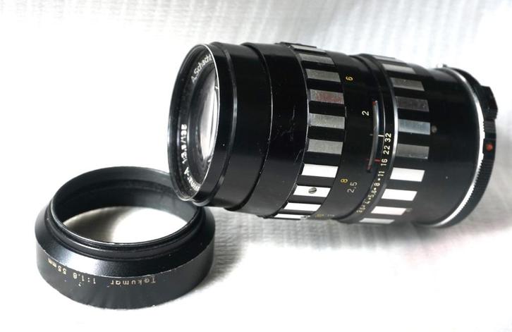 A.Schacht Edixa-Mat-Travenar-A 1:3.5 /135, M42 zebra: zeldza, Audio, Tv en Foto, Fotocamera's Analoog, Gebruikt, Spiegelreflex