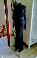 Jurk lang model met transparante delen en onderkant, Kleding | Dames, Jurken, Zwart, Nieuw, Ophalen of Verzenden, Onder de knie