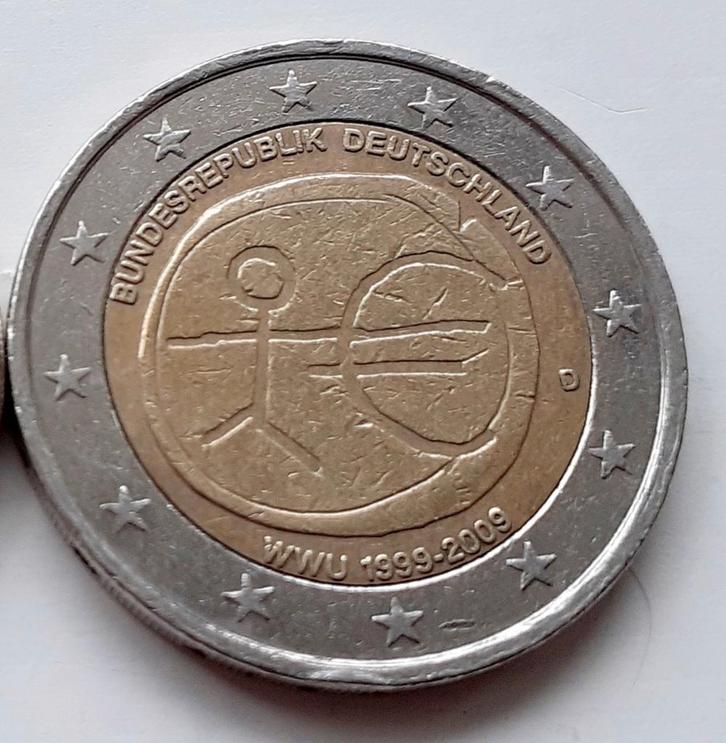 2 euro Duitsland 2009 EMU Europese Monetaire Unie 🇩🇪, Postzegels en Munten, Munten | Europa | Euromunten, Losse munt, 2 euro