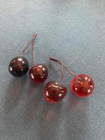 2 paires de cerises en verre Murano