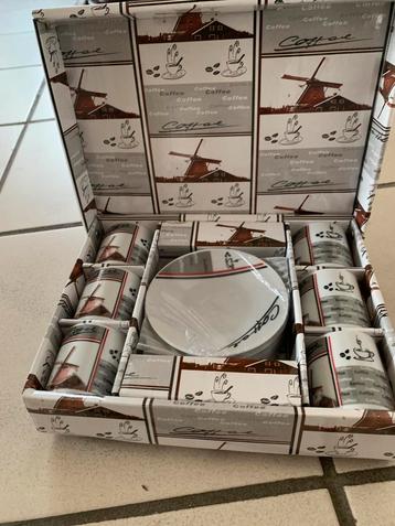 Nieuw mooi verpakking koffie servies 6 delig  beschikbaar voor biedingen
