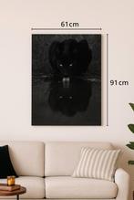 Zwarte panter canvas wanddecoratie, Huis en Inrichting, Woonaccessoires | Memoborden, Ophalen, Zo goed als nieuw