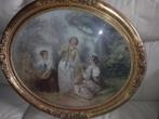 Antiek schilderij 3 jonge dames, Antiek en Kunst, Ophalen