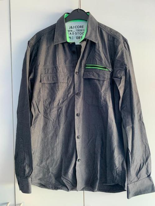 Hemd Jack and Jones maat medium, Kleding | Heren, Overhemden, Zo goed als nieuw, Halswijdte 39/40 (M), Grijs, Ophalen of Verzenden