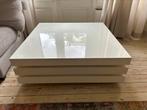 Moderne witte salontafel, Ophalen, Kunststof, 50 tot 100 cm, Vierkant
