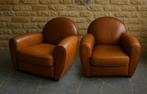 Paar clubstoelen, Huis en Inrichting, Ophalen, Zo goed als nieuw, Leer