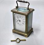 Antiek Antieke klok Victorian Clock 1880 Brass Carriage old, Antiek en Kunst, Ophalen of Verzenden