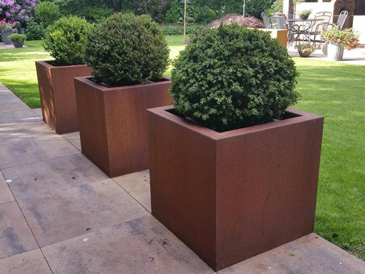 jardinière en acier corten, boîte à fleurs, Jardin & Terrasse, Bacs à fleurs & Jardinières, Neuf, Métal, Balcon, Jardin, Rectangulaire