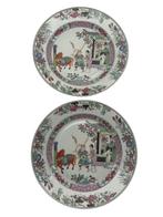 Paar porseleinen borden — China — Pink Family Style, Ophalen of Verzenden