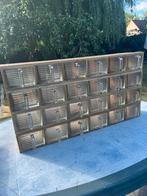 24 glazen bakjes in houten frame 90x46x22, Ophalen