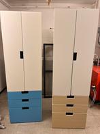 Kleerkasten vr kinderkamer, wit m/ houtkleur en wit m/ blauw, Huis en Inrichting, Kasten | Kleerkasten, Ophalen, Gebruikt, Met hangruimte