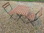 Terras tafel en stoelen, Jardin & Terrasse, Chaises de jardin, Comme neuf, Autres matériaux, Enlèvement, Pliant