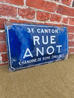 Geëmailleerde plaquette rue Anot Reims, Antiek en Kunst, Ophalen of Verzenden