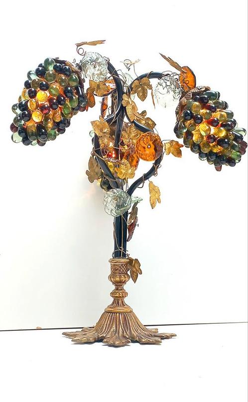 Lampe Murano Mid Century - Raisins / Vignes, Antiquités & Art, Antiquités | Éclairage, Enlèvement