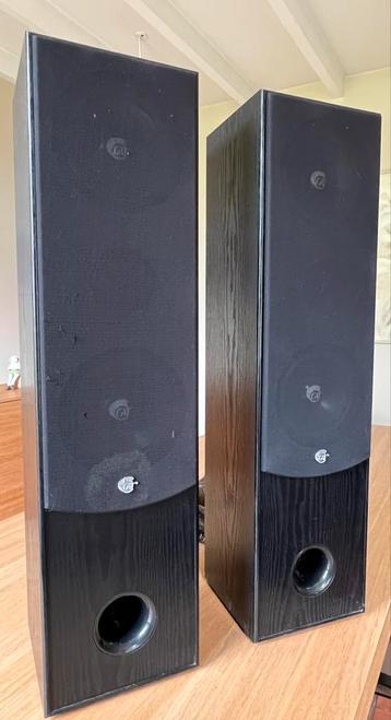 Twee luidsprekersboxen, Audio, Tv en Foto, Luidsprekerboxen, Gebruikt, 120 watt of meer, Front, Rear of Stereo speakers, Ophalen