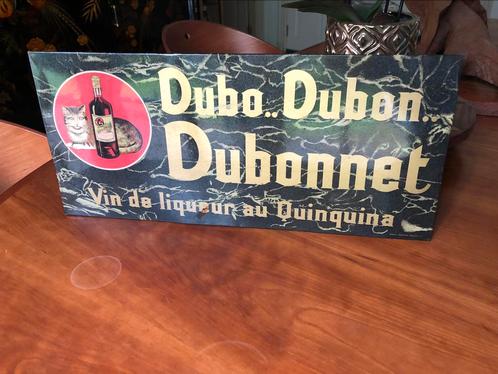 1940s Glacoïde reclamebord DUBONNET likeur, Verzamelen, Merken en Reclamevoorwerpen, Zo goed als nieuw, Reclamebord, Ophalen of Verzenden