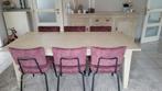 Eetkamer set: tafel + stoelen + 2 kasten + bijzettafel, Enlèvement