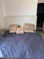 Wit PU leder TV bed 160x200cm, Huis en Inrichting, Slaapkamer | Bedden, Ophalen, Overige materialen, Wit, Design