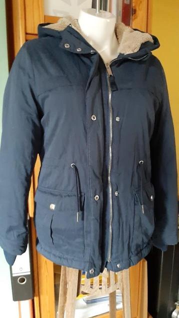 Warme donkerblauwe parka kap teddy gevoerd 14 jaar beschikbaar voor biedingen